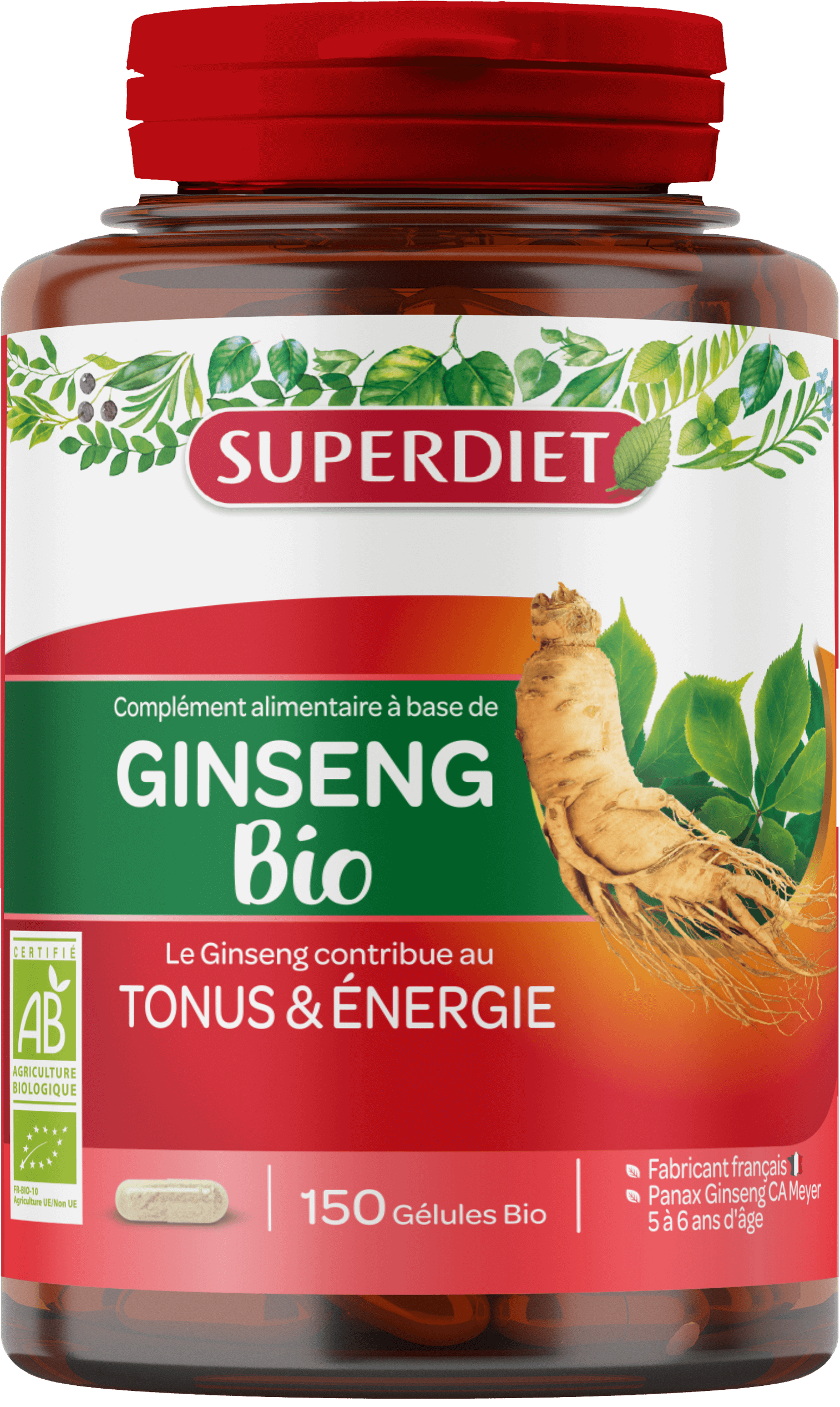 Super Diet Ginseng panax CA meyer bio 150caps PL483/162